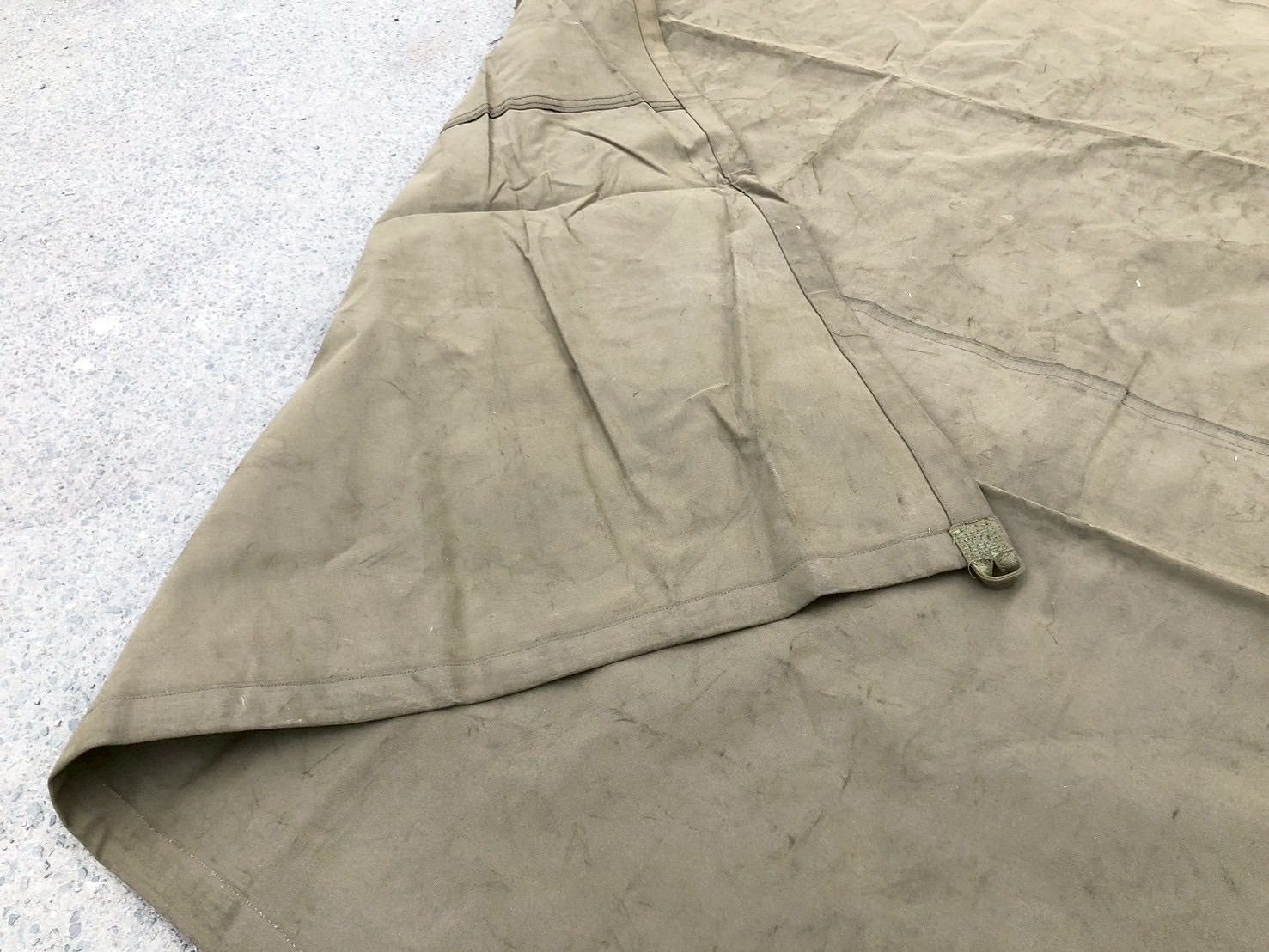ターポリン コットンダック 12×17ft 1972年製 米軍放出品 米軍実物】未使用 コットンダック製 ターポリン 12×17ft 防水