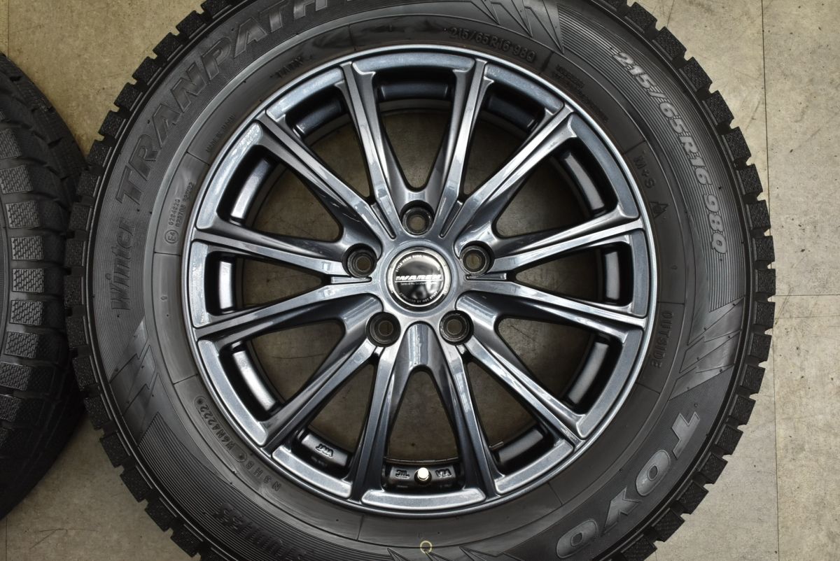  バリ溝 WAREN 16 in 6 5 J 38 PCD 114 3 ウィンタートランパスTX 215 65 R アルファード ヴェルファイア カローラクロス エクストレイル 16インチ タイヤ ホイールセット