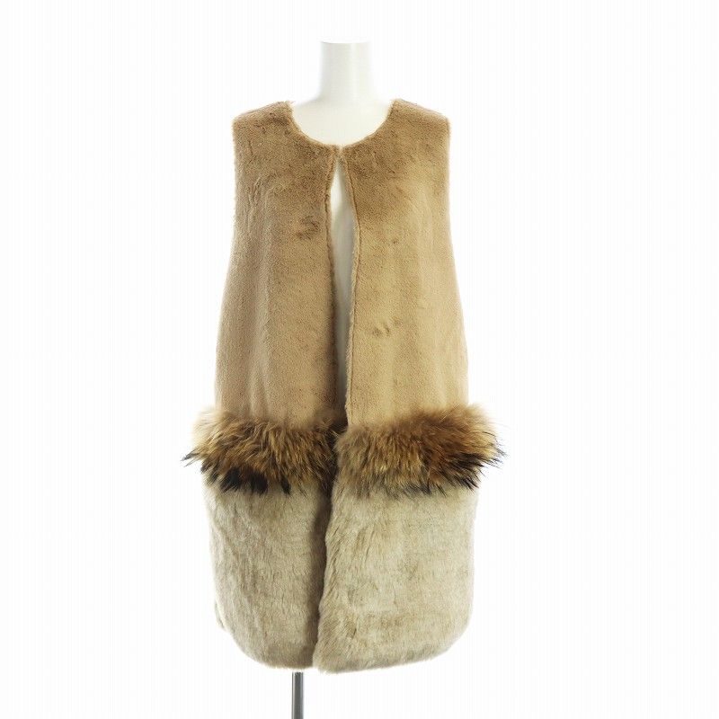 総丈103㎝ サガミンク シェアード ファーコート XL 毛並み◎なめし