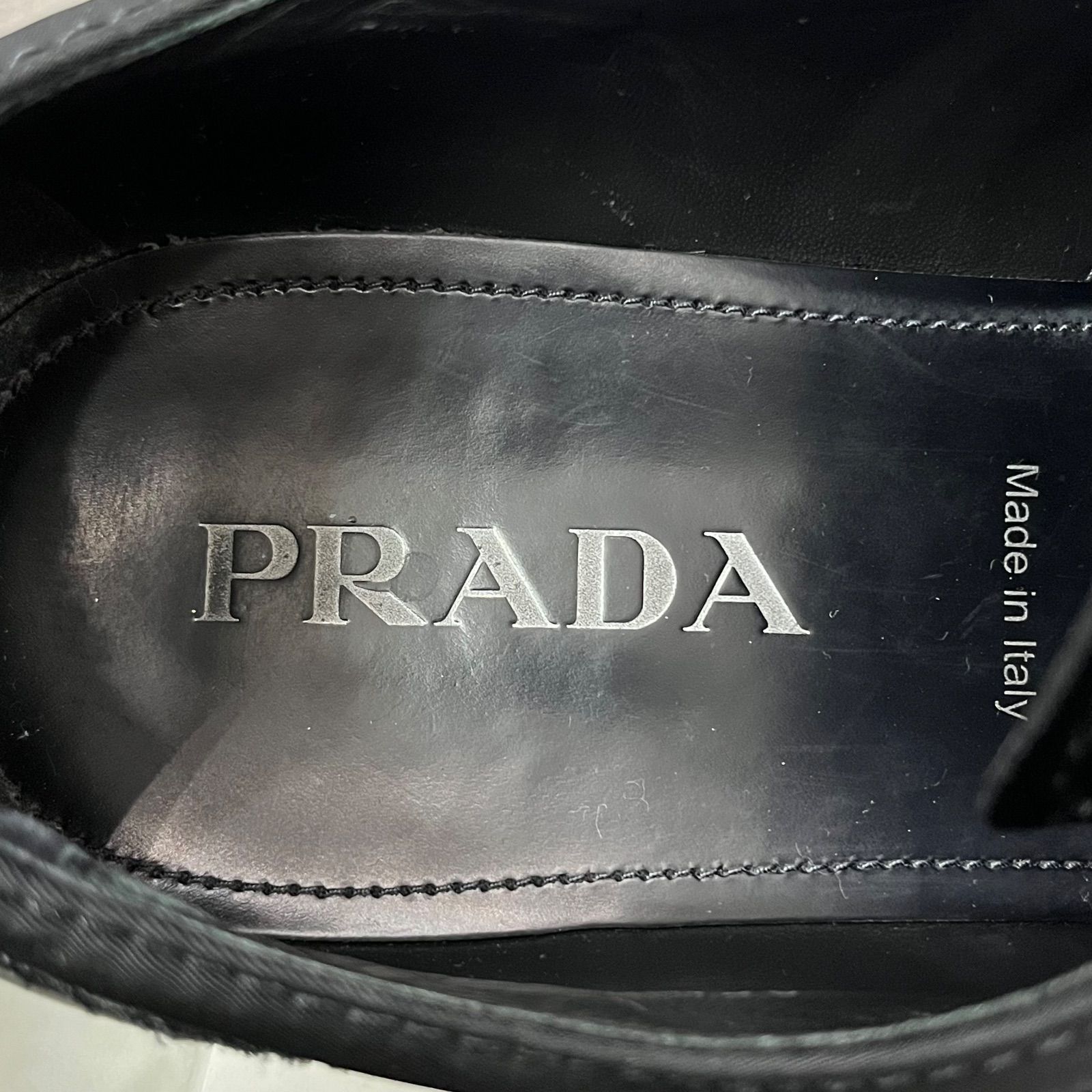 PRADA モノリス レースアップ シューズ 短靴 プラダ 8 1/2 2EE342 