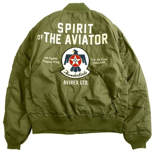 週末超特価アビレックスU.S. AIR FORCE MA-1 フライトジャケット AVIREX(アビレックス) UTULITY MA-1 THUNDERBIRDS[783-3152011