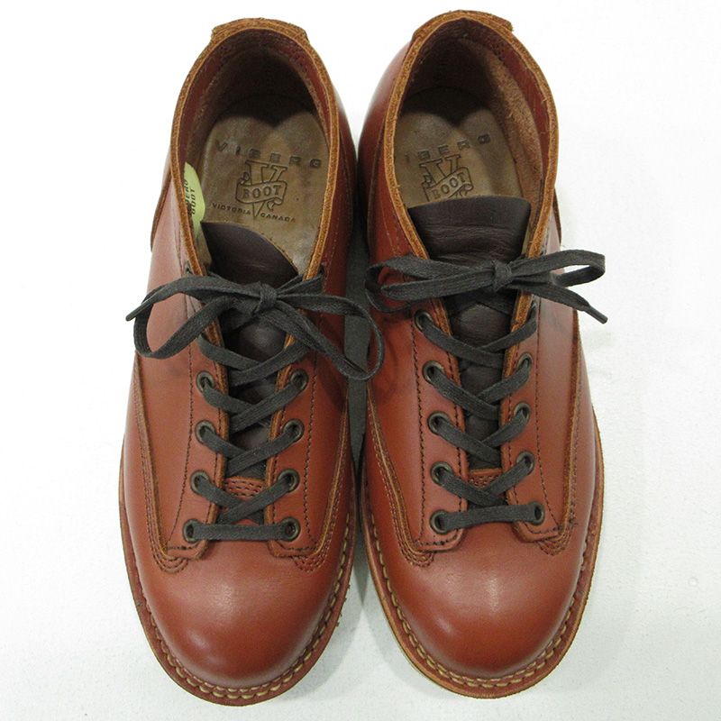 VIBERG ヴァイバー レザーシューズ Lace to Toe Oxford 245 ブラウン サイズ 7 1 2 127