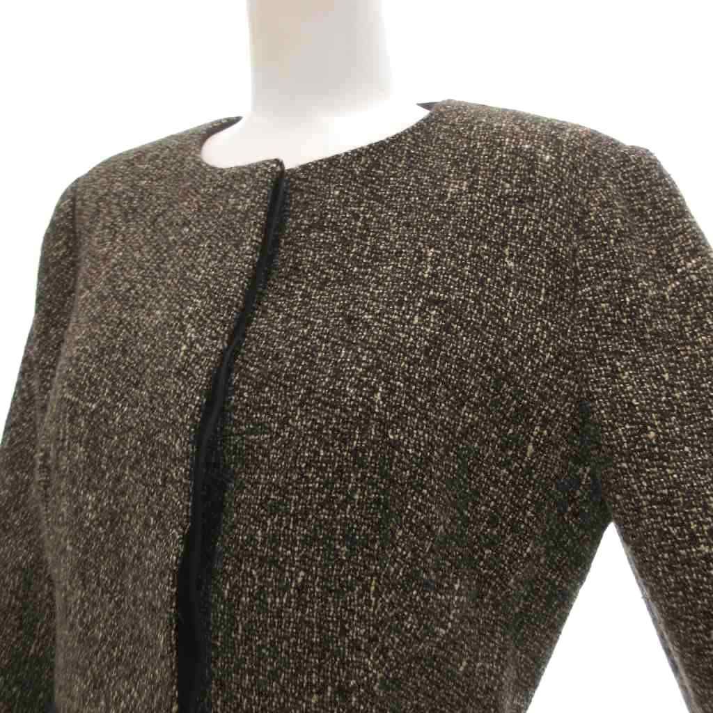 マックスマーラ MAX MARA 美品 白タグ ノーカラージャケット シルク混