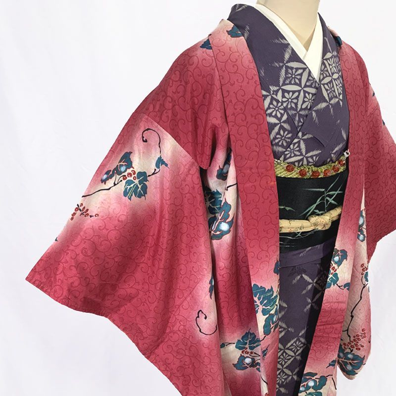 511aa5 アンティーク羽織 葡萄唐草 山ぶどう 大正ロマン 昭和レトロ レトロポップ