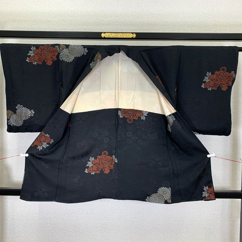 平和屋着物▽道行コート スリーシーズン 春夏秋 塵除け 舞葉文 総