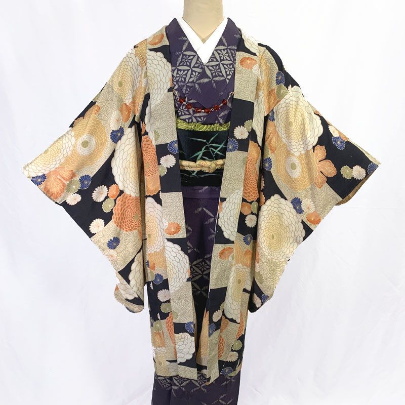 長羽織 横段に菊尽くし