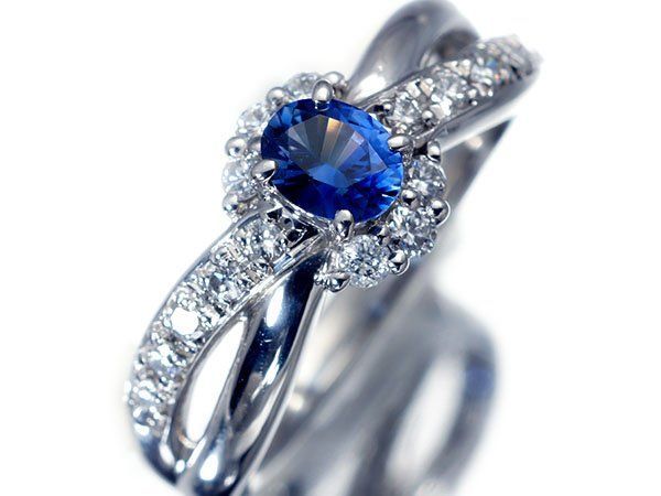 ジュエリー極】京セラ クレサンベール 極上再結晶ブルーサファイア0.37