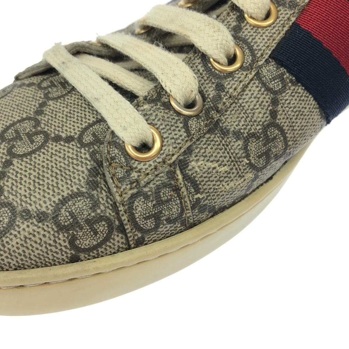 GUCCI グッチ スニーカー 表記サイズ:38.5 GGスプリーム ベージュ 