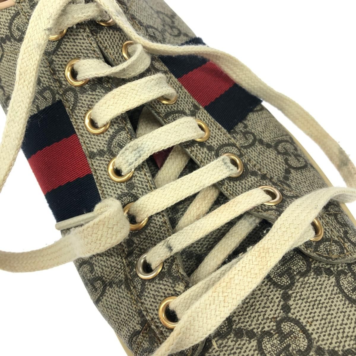 GUCCI グッチ スニーカー 表記サイズ:38.5 GGスプリーム ベージュ 