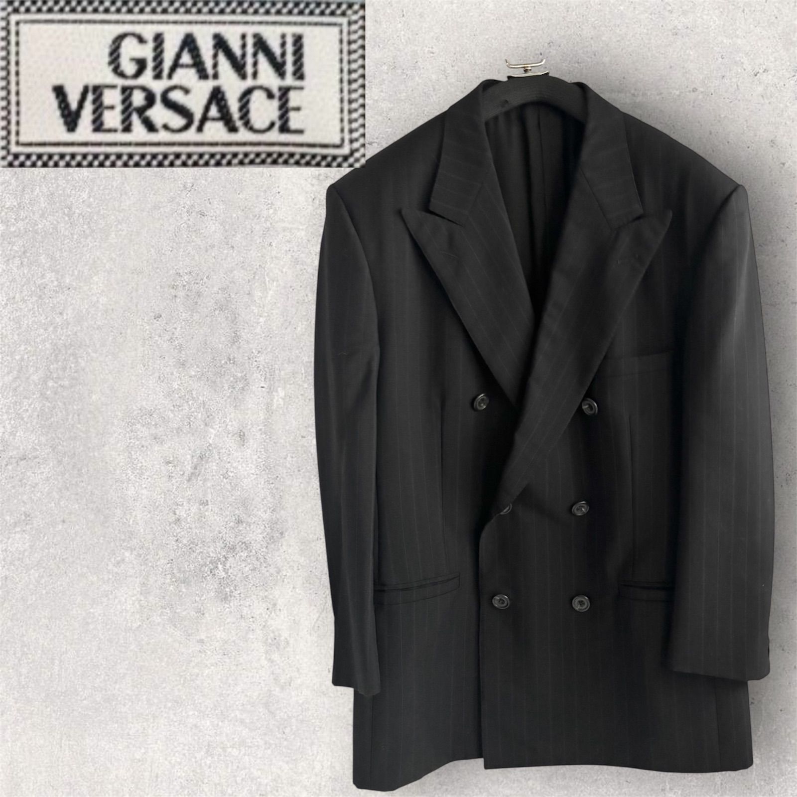 VERSACE VERSACE ヴェルサーチ SU MISURA 3Bストライプジャケット 48 