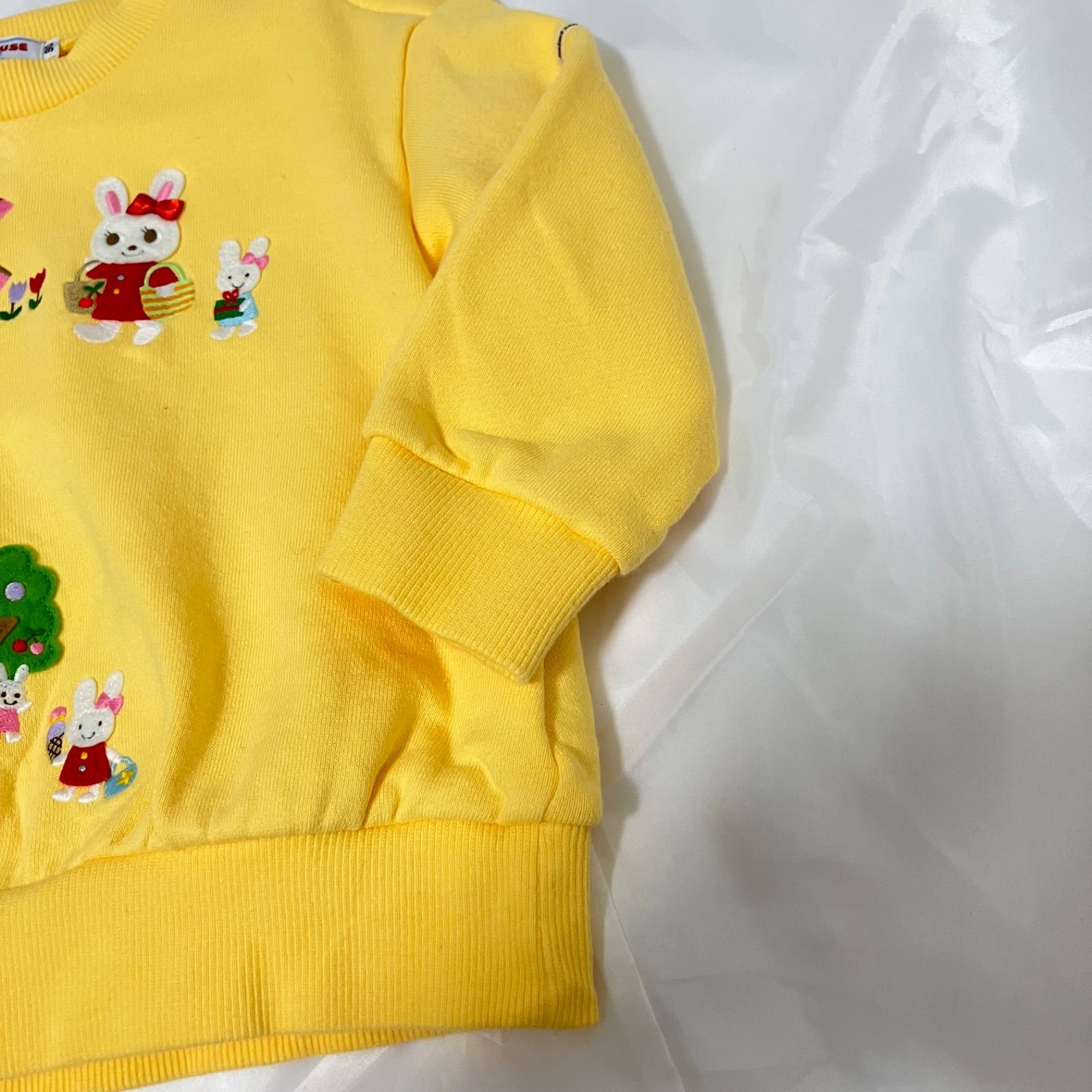 379ミキハウスmikihouse90size豪華ワッペンうさこトレーナー