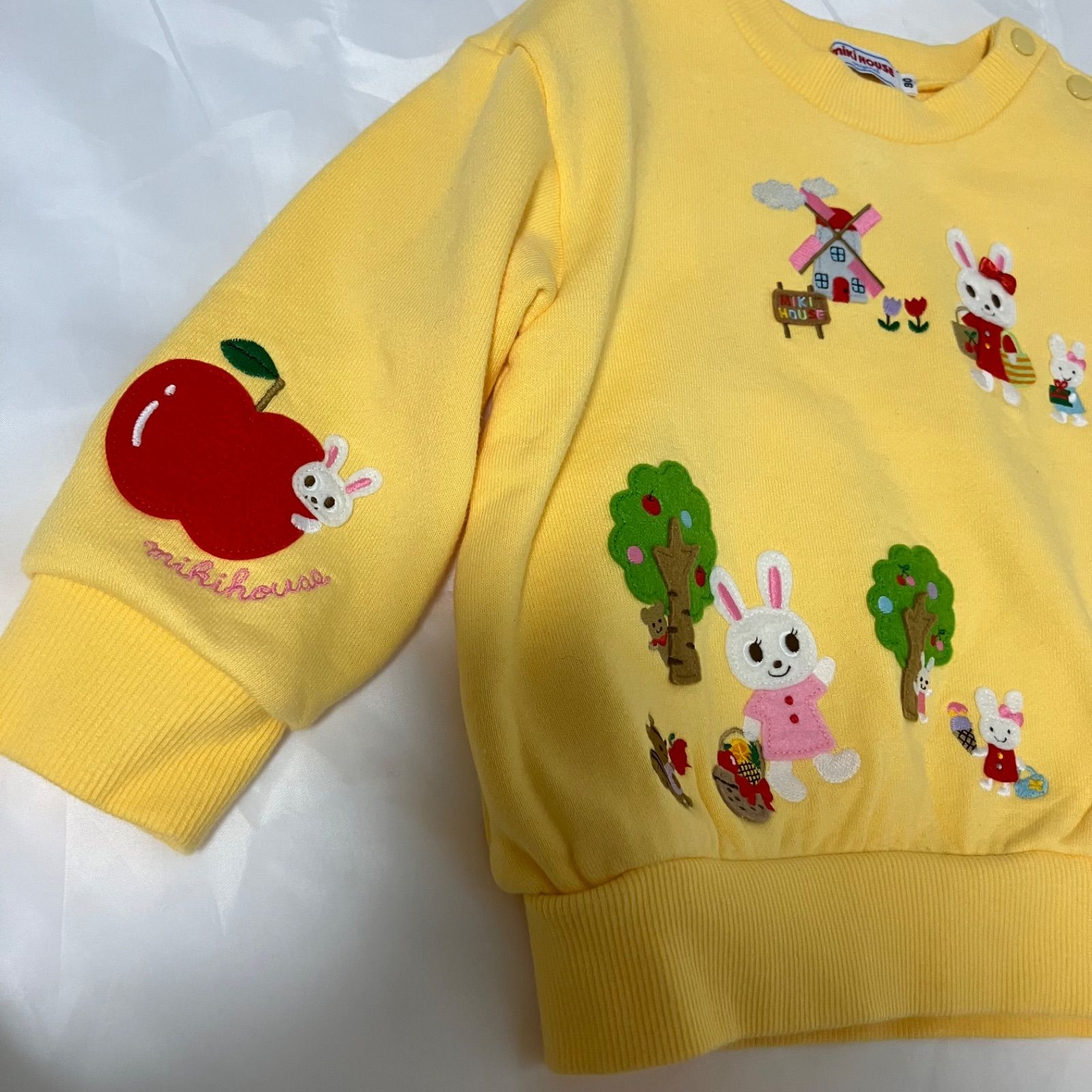 379ミキハウスmikihouse90size豪華ワッペンうさこトレーナー - メルカリ