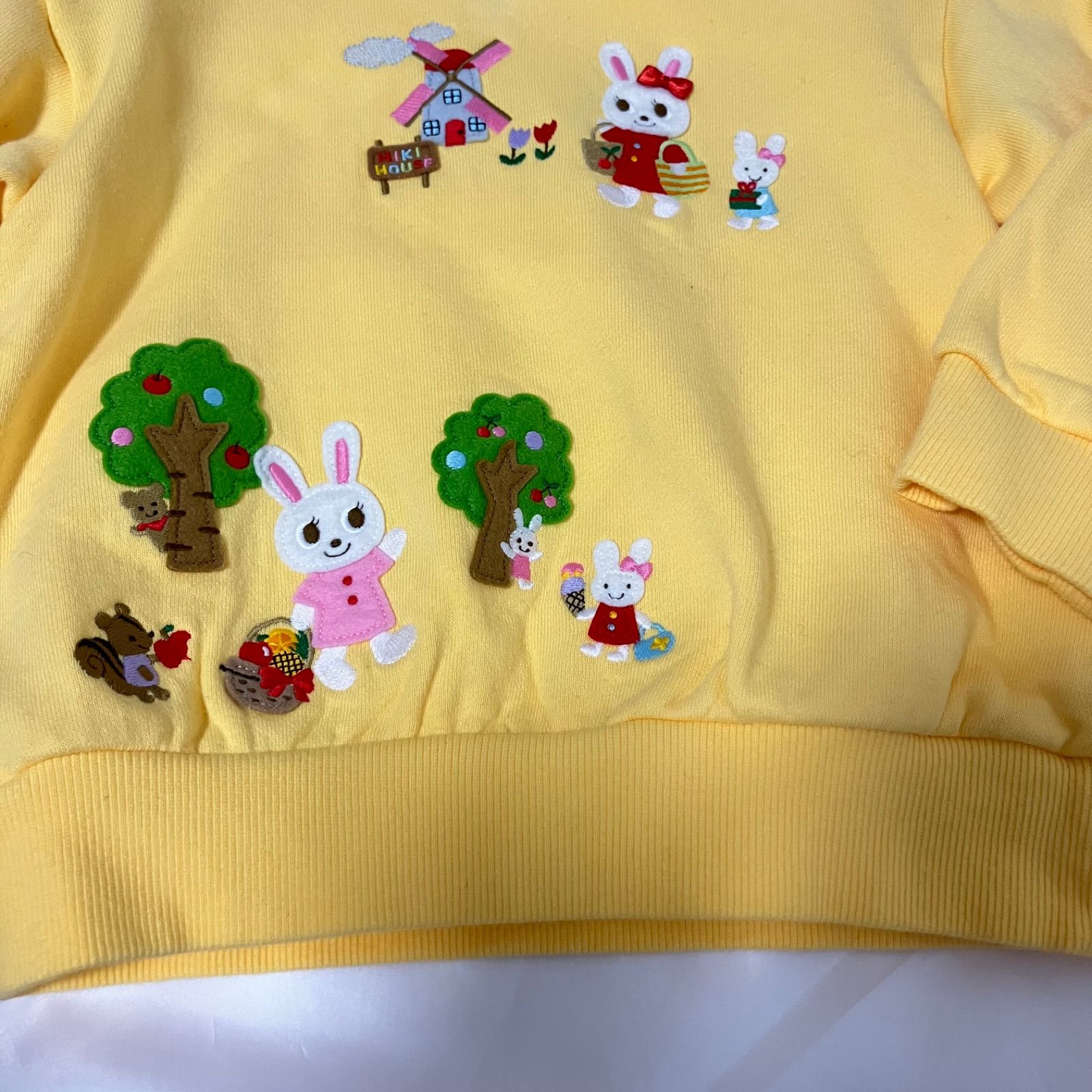 MIKI HOUSE　ミキハウス　トレーナー　ウサコ　豪華　ワッペン　刺繍　B印 MIKI HOUSE ミキハウス トレーナー ウサコ 豪華 ワッペン 刺繍 B印