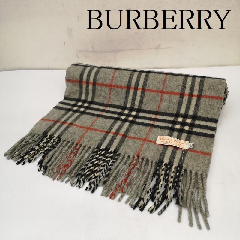 バーバリー マフラー チェック BURBERRY チェック柄マフラー 赤