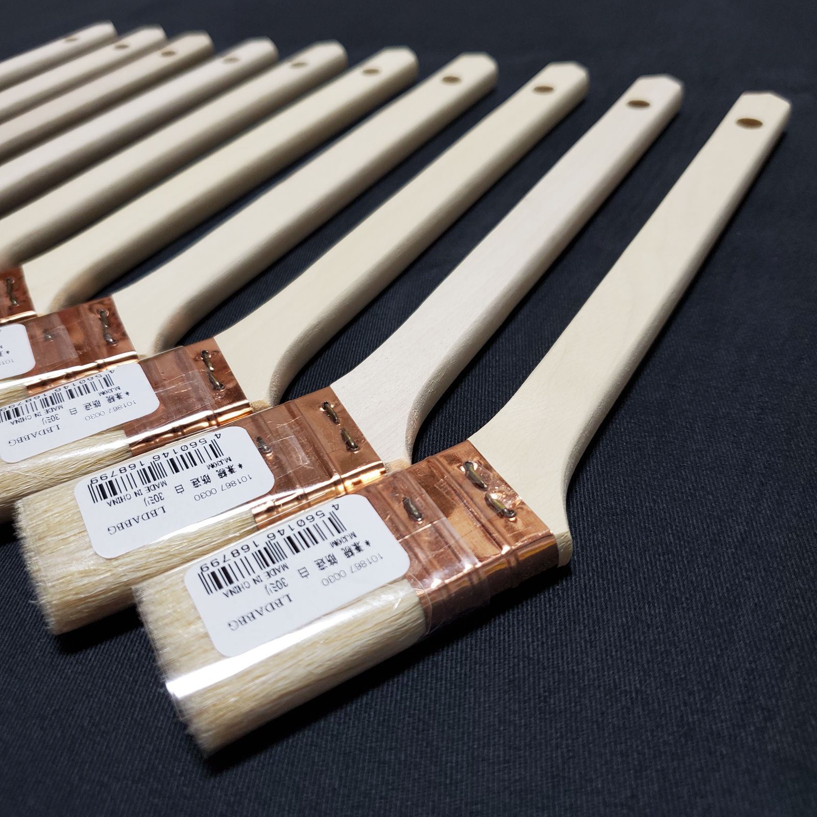 兼続 銅巻 筋違 白 30mm ×10本セット 大塚刷毛製造(株)製 刷毛 