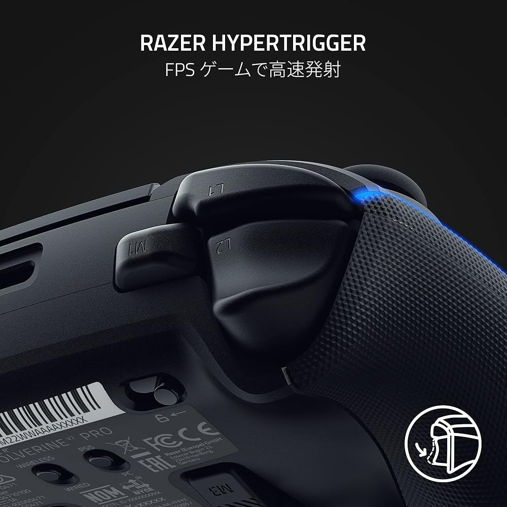Razer Wolverine V 2 Pro ワイヤレスコントローラー PS 5 PC対応 HyperSpeed メカタクタイル RGB