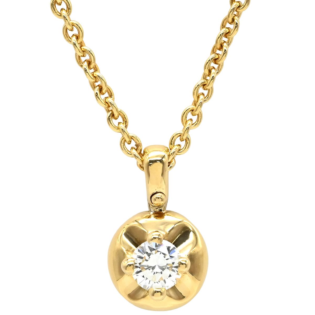 ブルガリ BVLGARI ネックレス コロナネックレス K18YG ダイヤモンド 