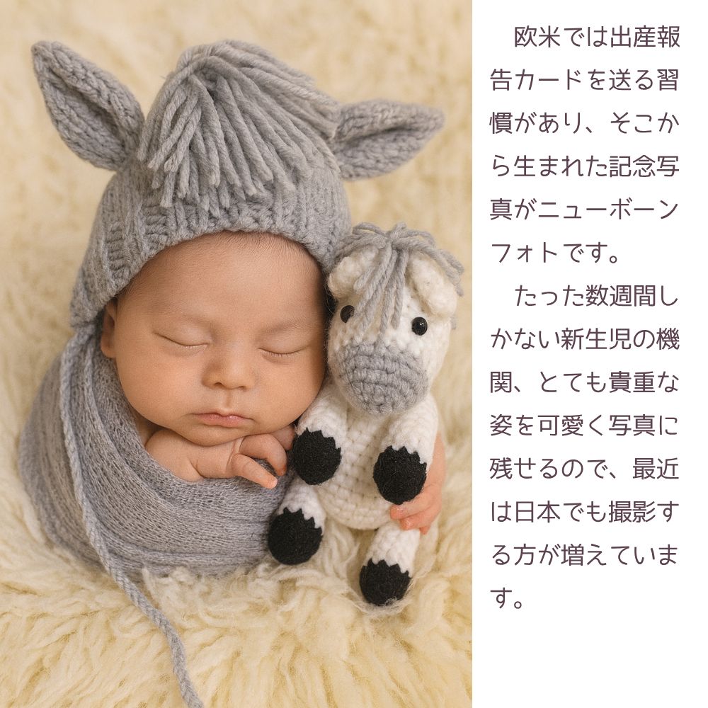 オリジナル 午年 ニューボーンフォト セット 衣装 ベビー コスチューム 