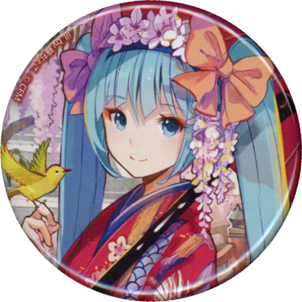 初音ミク 花色衣 缶バッジ 中古】バッジ・ビンズ 初音ミク 「VOCALOID 花色衣 トレーディング缶