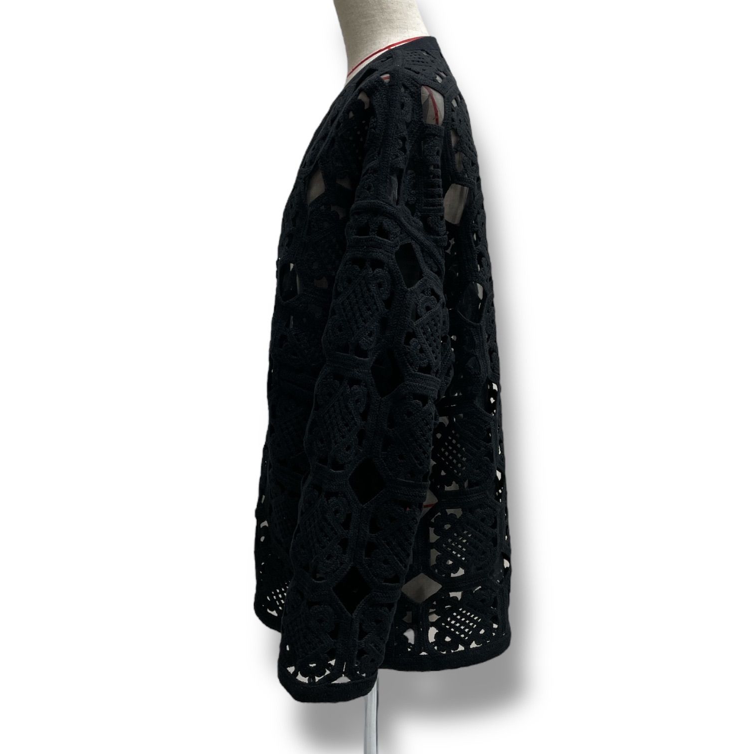 Ballsey ボールジィ スクエアモチーフエンブロイダリー ノーカラー