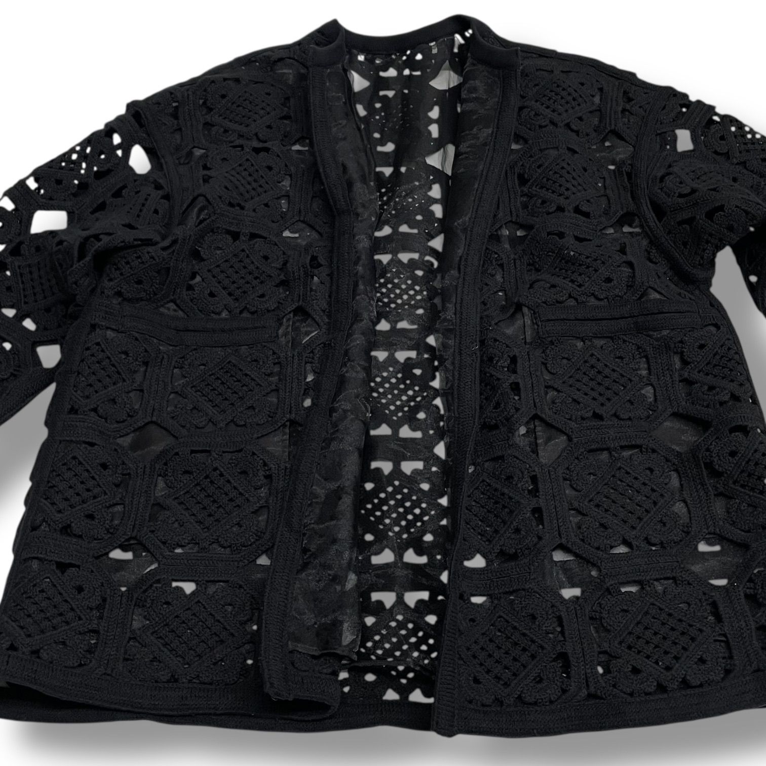 トゥモローランド　Ballsey スクエアモチーフエンブロイダリージャケット ballsey スクエアモチーフエンブロイダリーノーカラージャケット