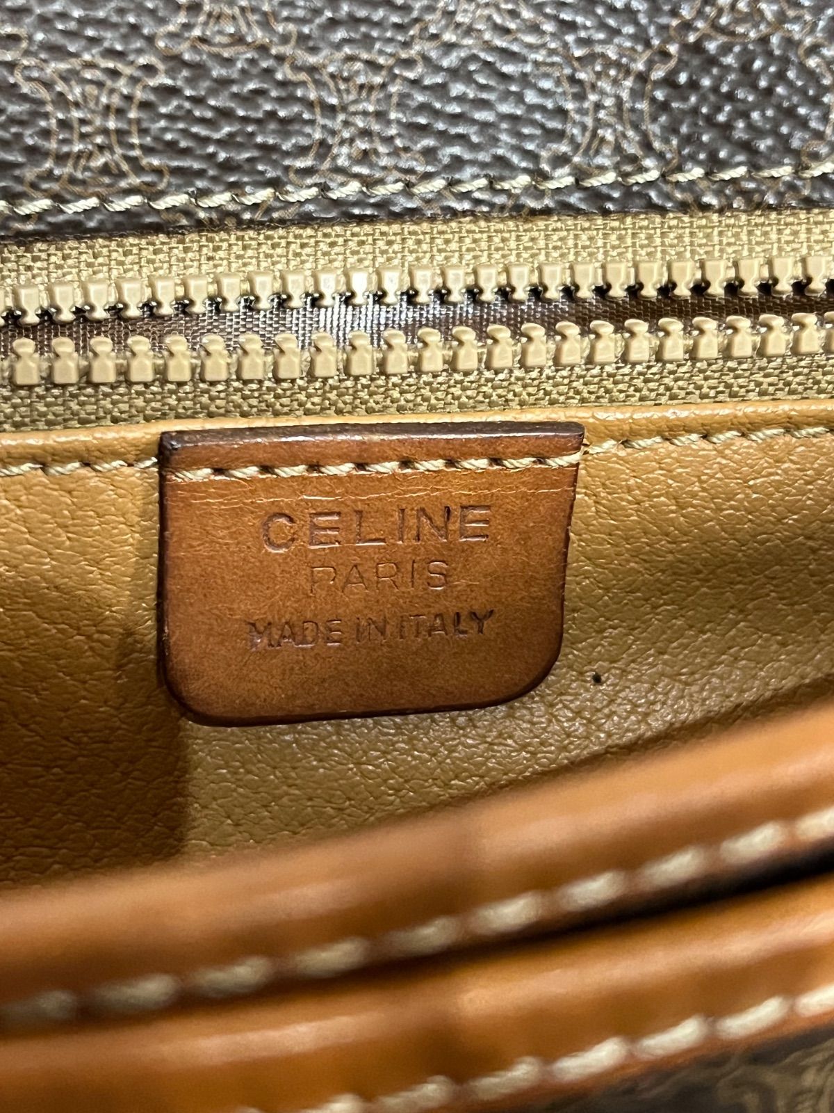 CELINE マカダム柄 レディース ショルダーバッグ ゴールド金具 