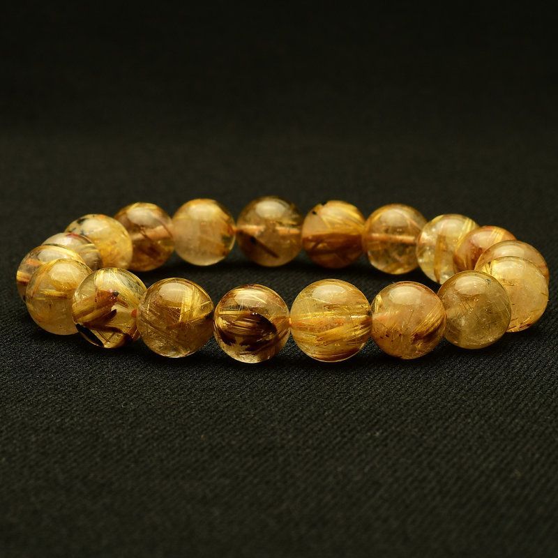 輝きの中に奇跡が光る逸品】ゴールドルチルクォーツ タイチンルチル