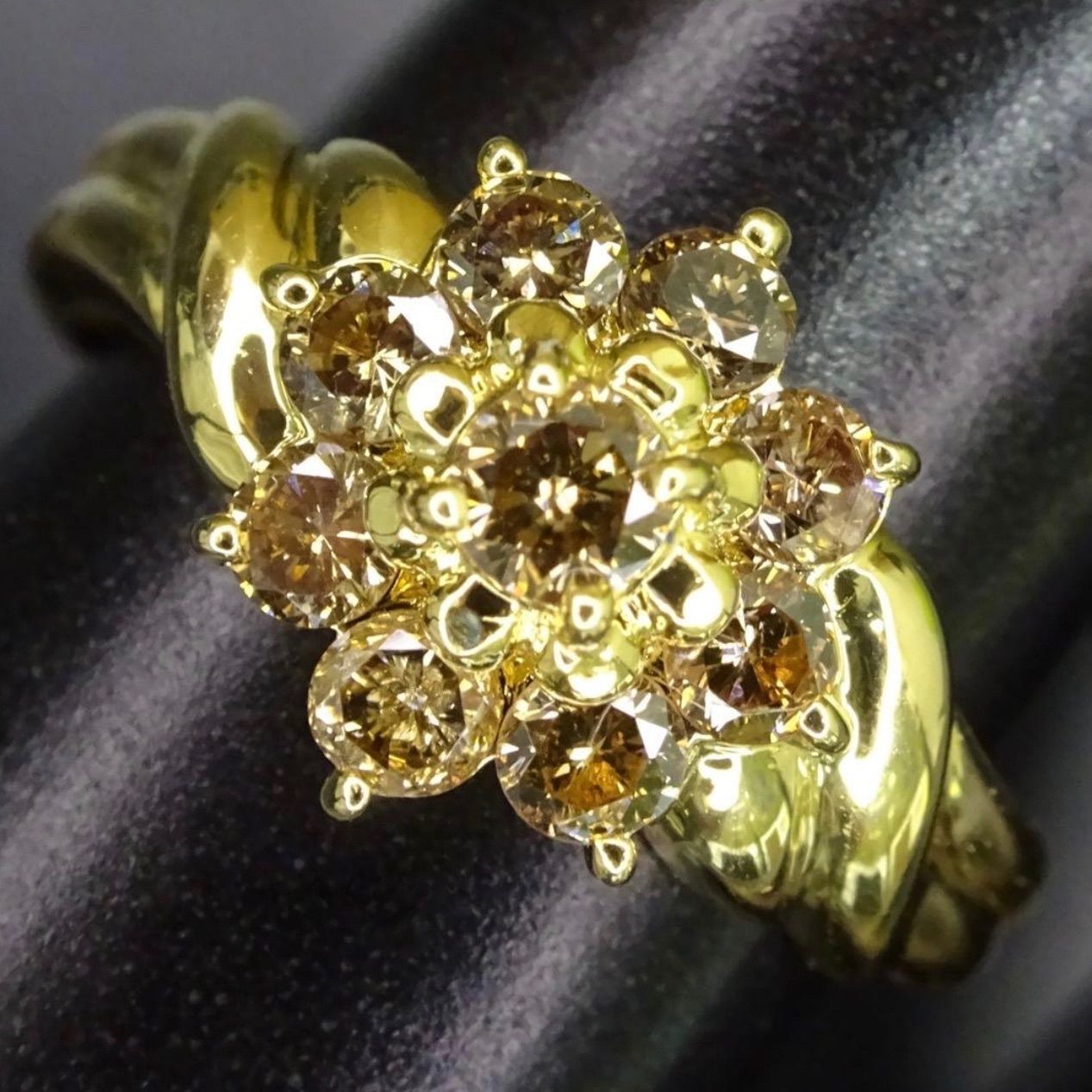 18金 K18 ゴールド GOLD 750 ジュエリーマキ 天然ダイヤモンド0.58ct 