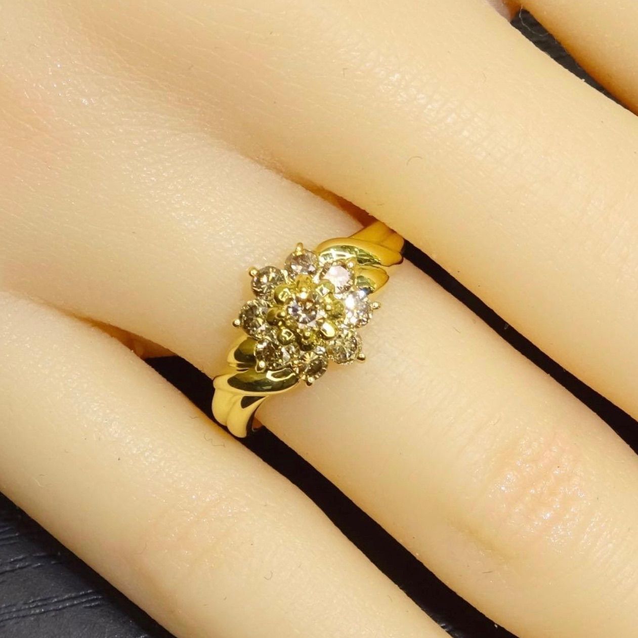 18金 K18 ゴールド GOLD 750 ジュエリーマキ 天然ダイヤモンド0.58ct 