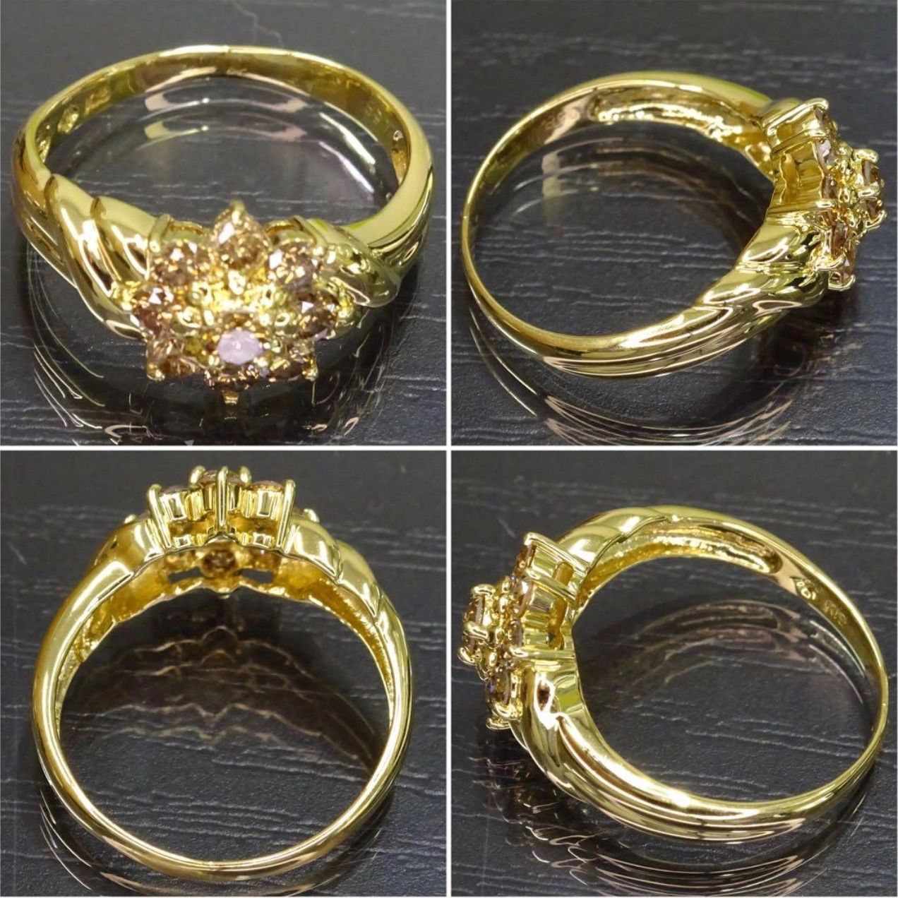 18金 K18 ゴールド GOLD 750 ジュエリーマキ 天然ダイヤモンド0.58ct 