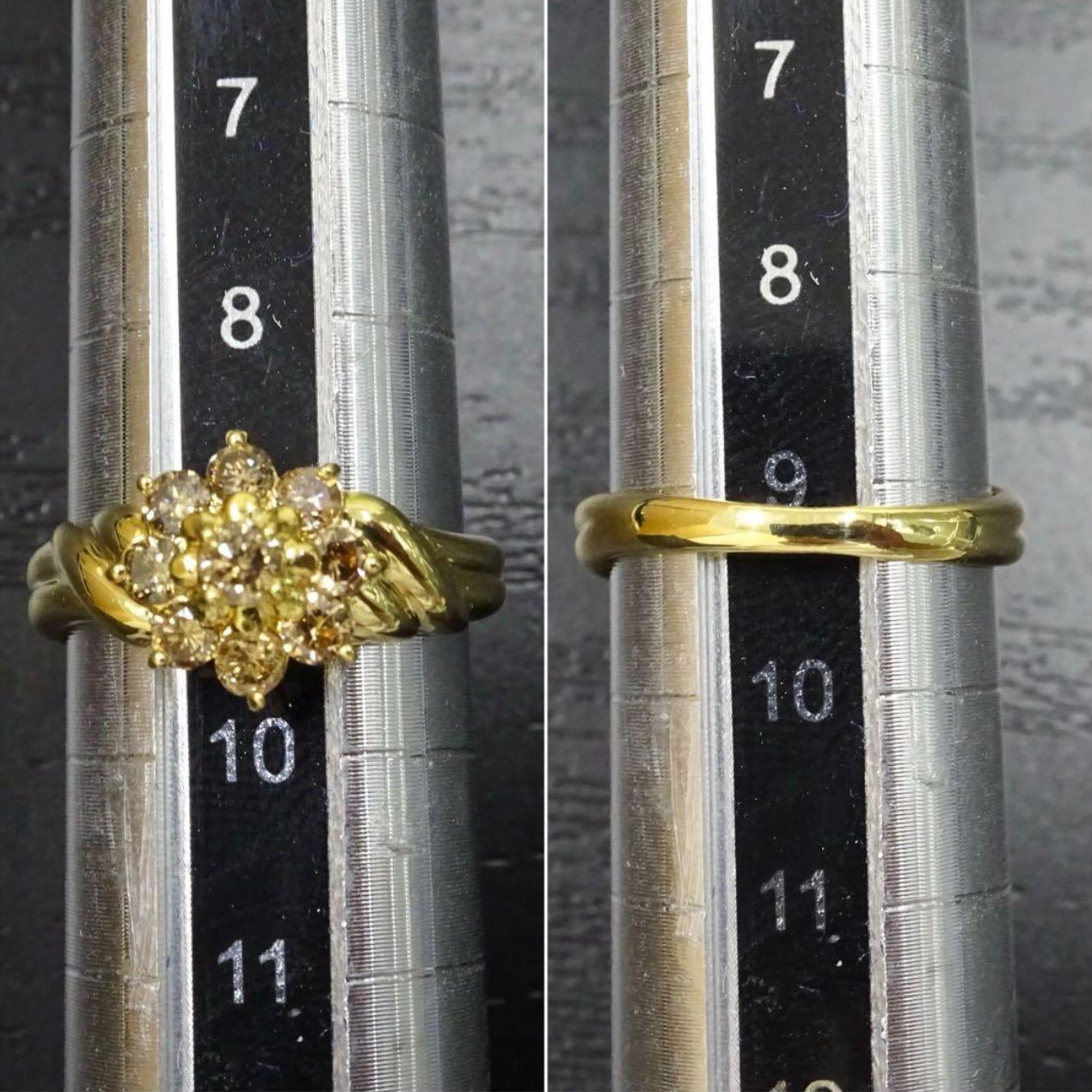 18金 K18 ゴールド GOLD 750 ジュエリーマキ 天然ダイヤモンド0.58ct 