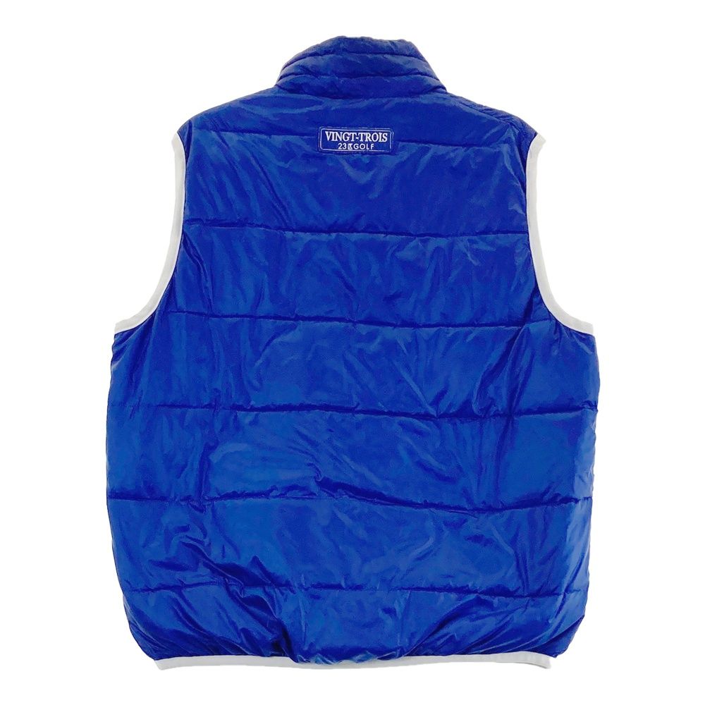 ニジュウサンク 23区ゴルフ リバーシブル 中綿ベスト 迷彩 カモ L グレー