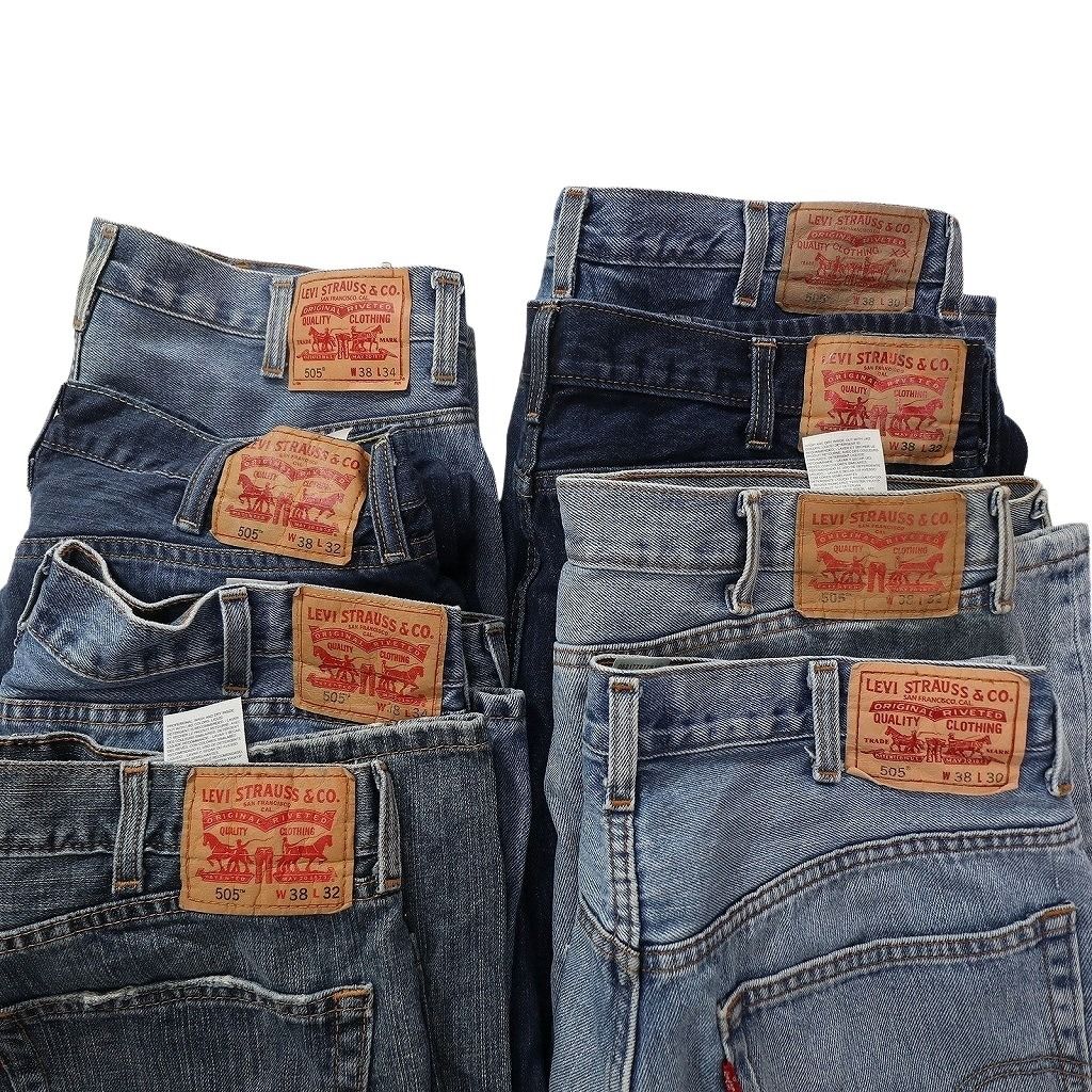 古着卸 まとめ売り アウトレット リーバイス 505 デニム パンツ 8枚