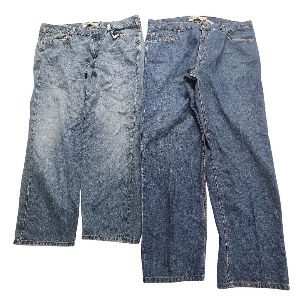 古着卸 リーバイス 569 デニム パンツ セット メンズ 38 40 ブラックデニム ヒゲ ストレート 古着 NC 4830