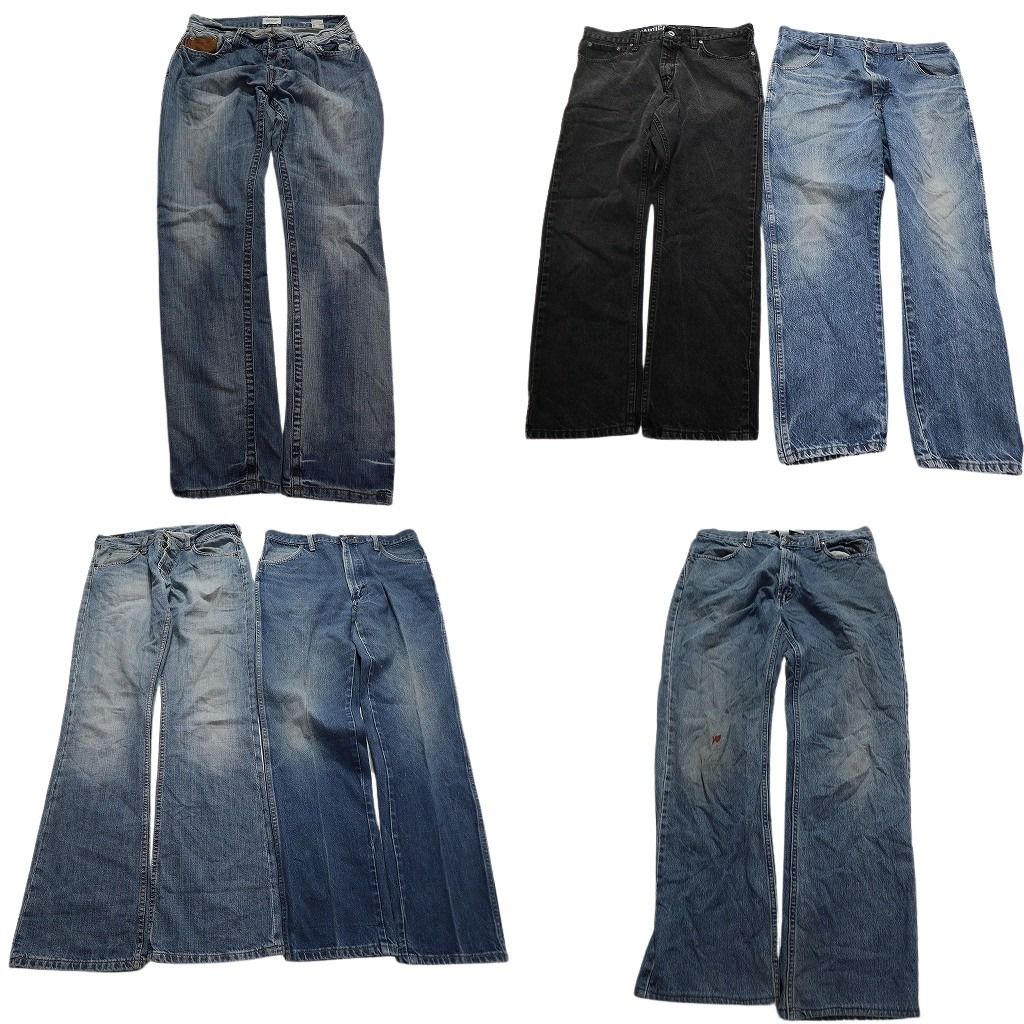 古着卸 ブランドmix デニム パンツ 6枚セット メンズ 33 34 36 38 ハーレーダビッドソン ラスラー 古着 NC4846