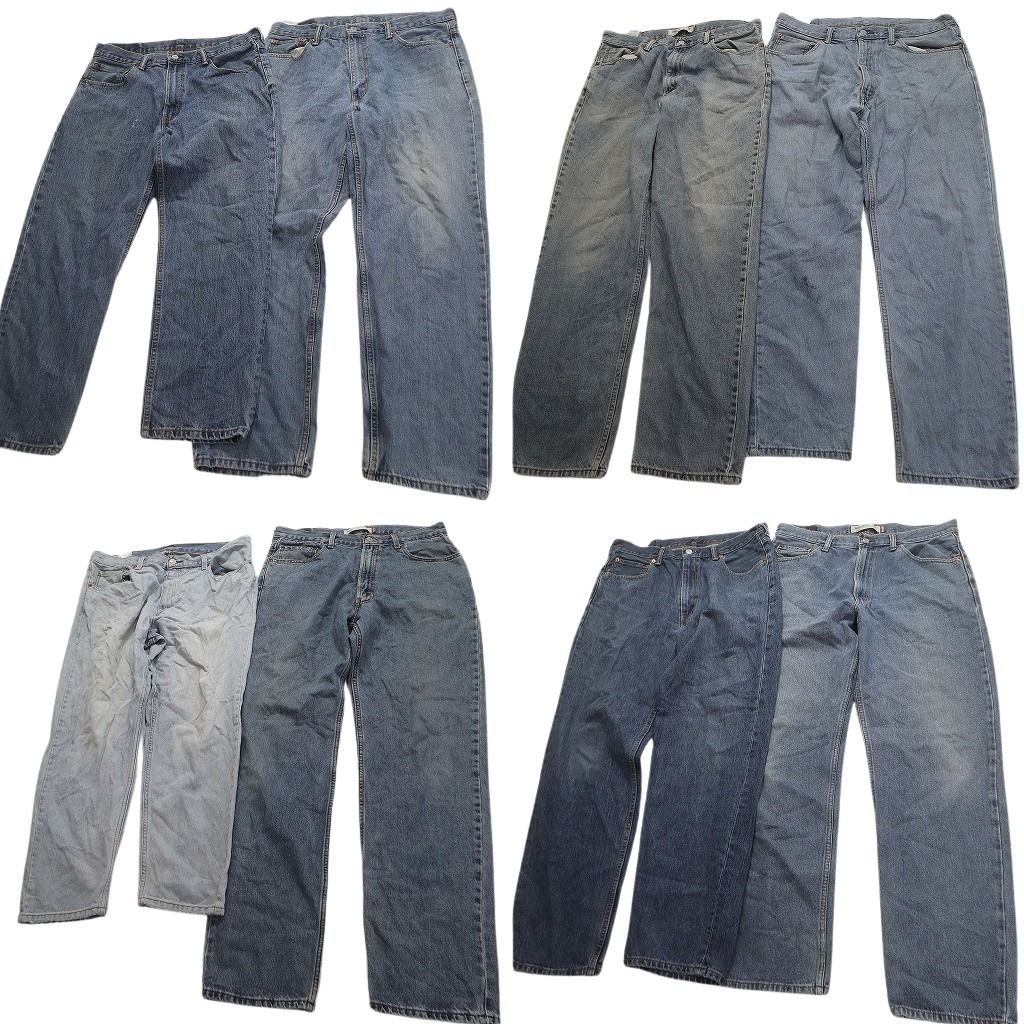古着卸 リーバイス 550 デニム パンツ 8枚セット メンズ 36 テーパード フェード アメカジ 古着 NC4874