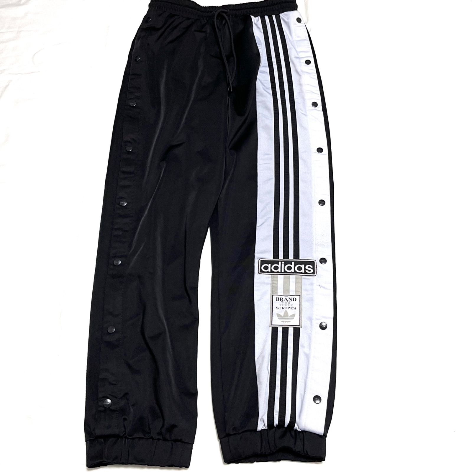 古着 adidas アディダス トラックパンツ ブラック スリーストライプス
