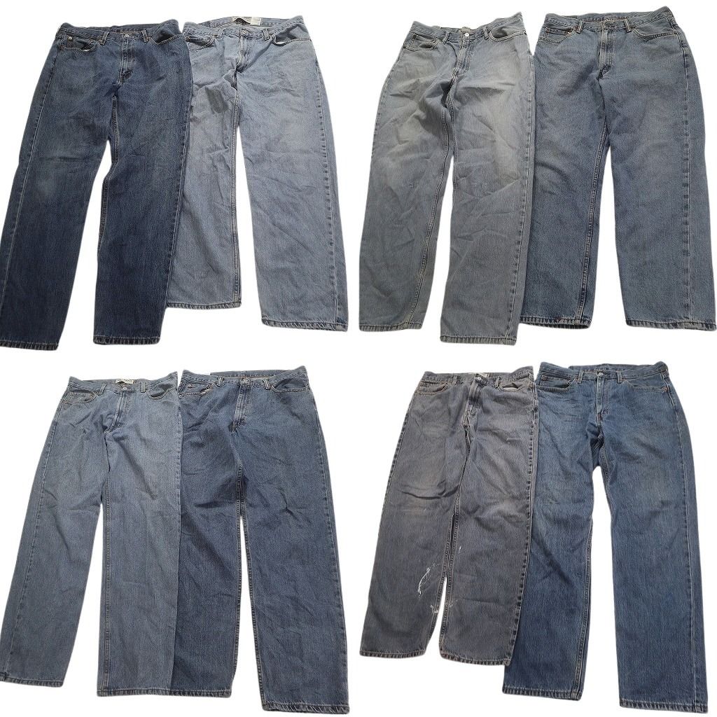古着卸 リーバイス 550 デニム パンツ 8枚セット メンズ 36 テーパード アメカジ インディゴブルー 古着 NC4873