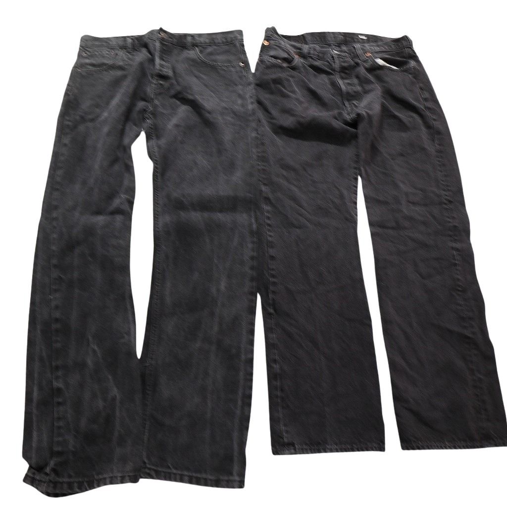 古着卸 リーバイス 501 ブラックデニム パンツ 8枚セット メンズ 36 ボタンフライ フェード ストレート 古着 NC4887