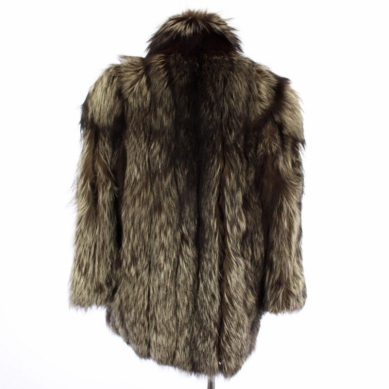 ノーブランド ファーコート シルバーフォックス 毛皮 アウター 11