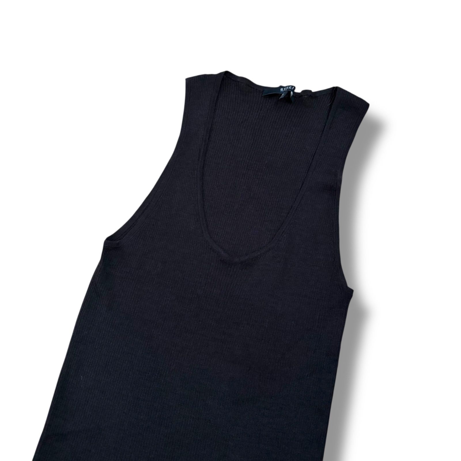 ☆gucci リブタンクトップ☆ ウェブ ストライプ コットン リブ タンクトップ ・ホワイト