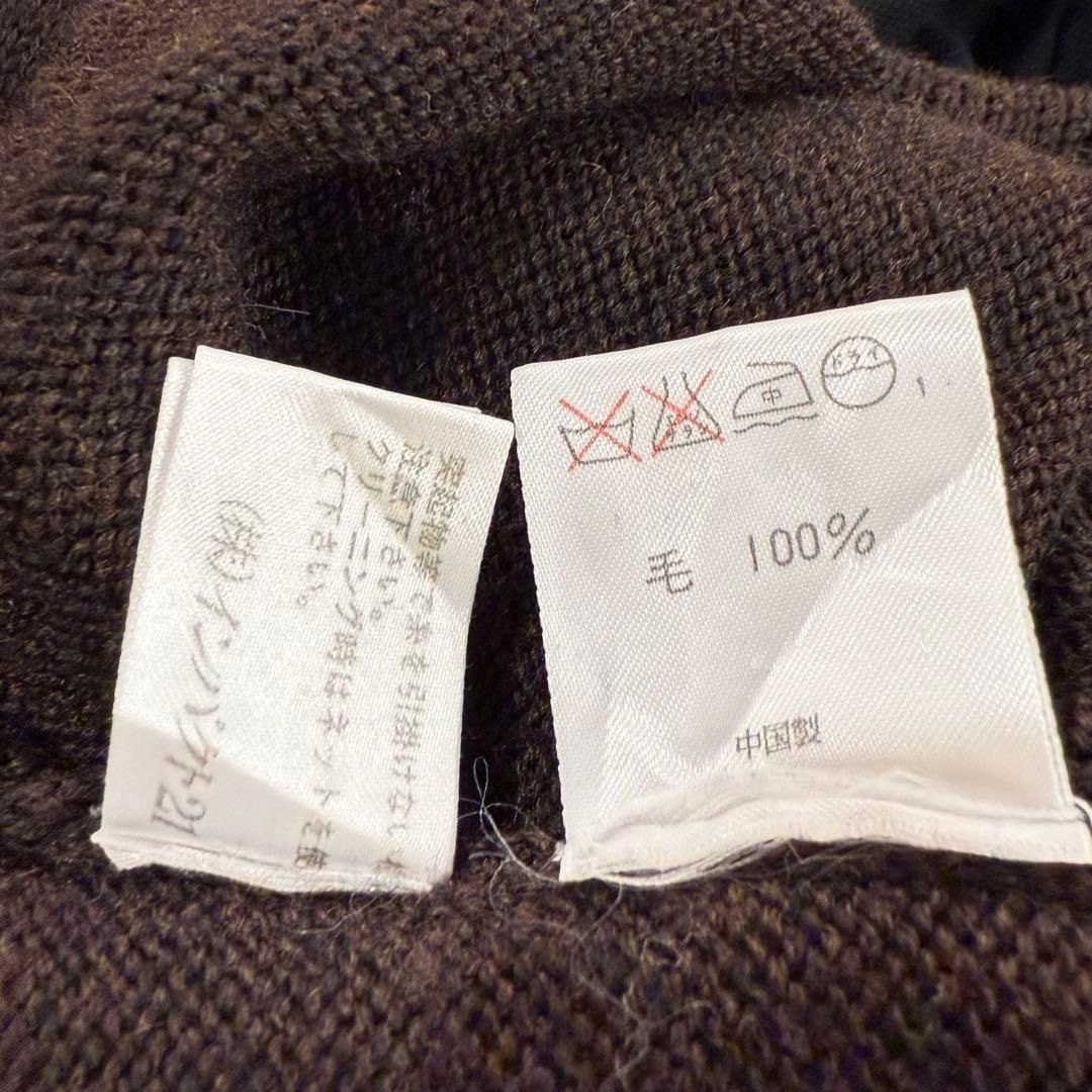 ニットポロシャツ ネイビー