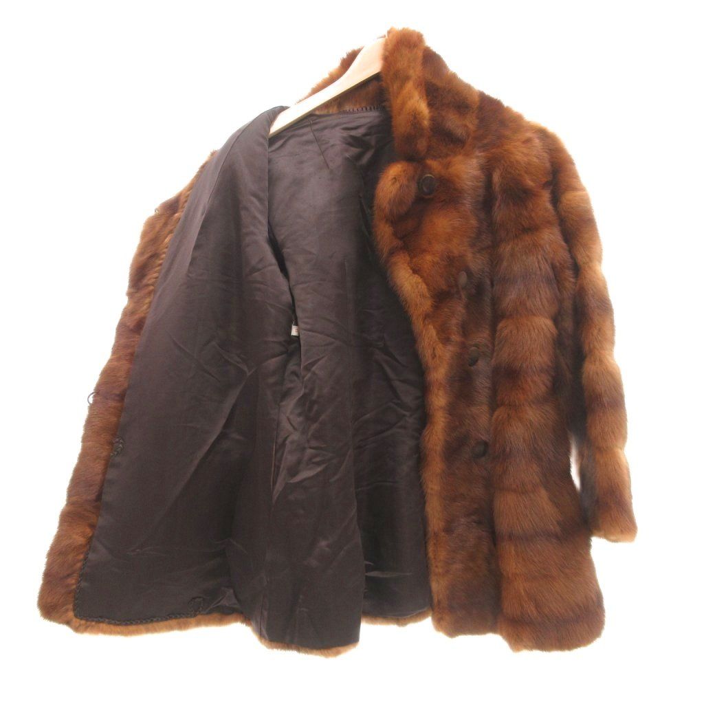 OnLy you】ブラウン系 ラビットファーコート ショート丈 a1867 美品