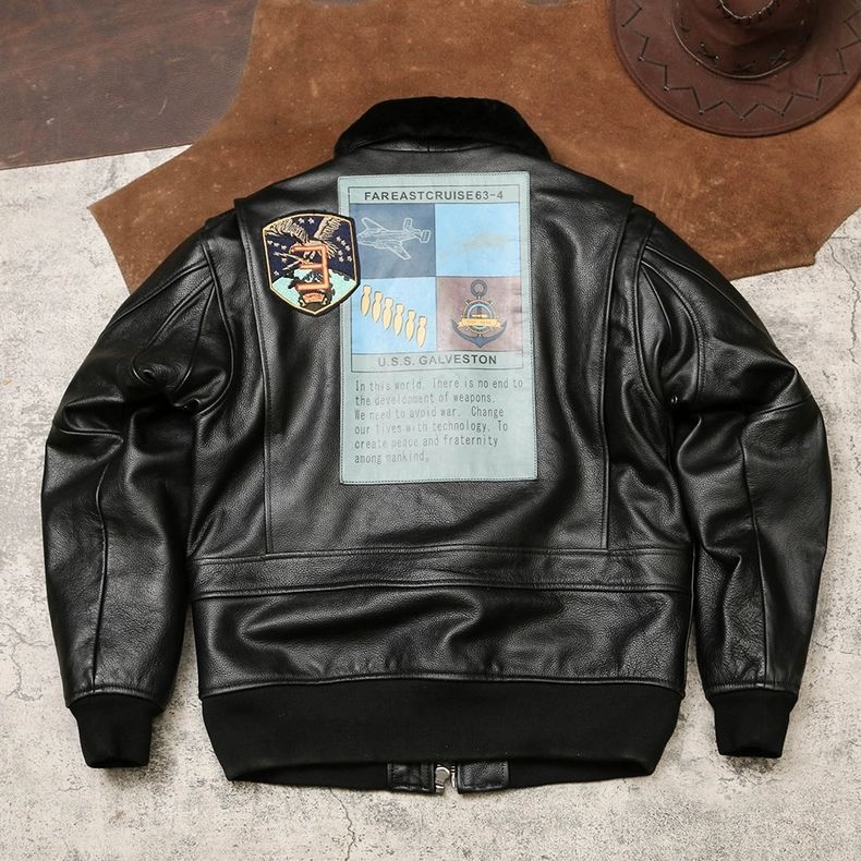 新品未使用》秋冬大きいサイズ メンズ バッジ付き裏地付き本革