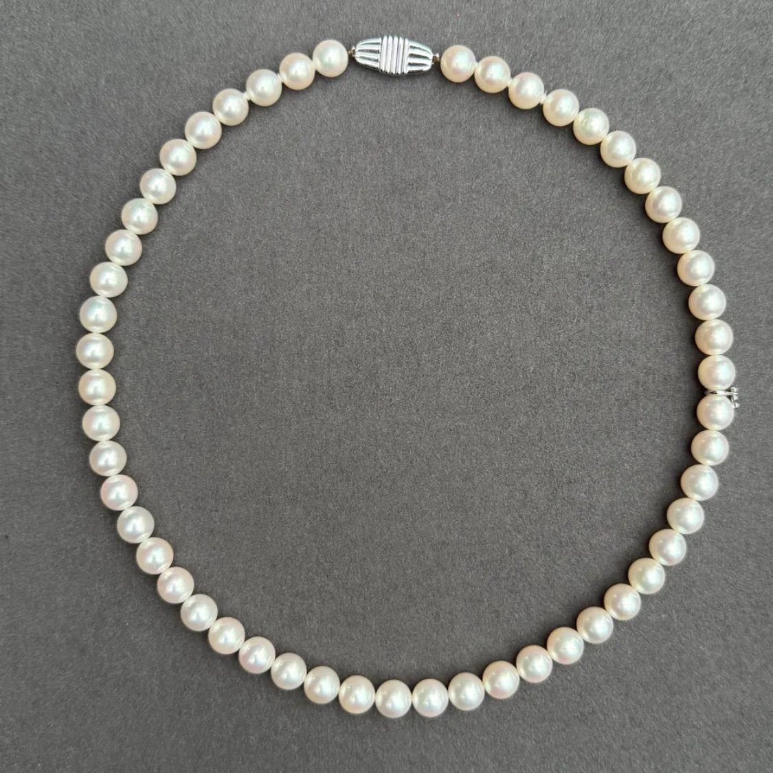 ミキモト パール ネックレス MIKIMOTO ミキモト SV/K18 パール7.4〜7.9㎜ ネックレス - メルカリ