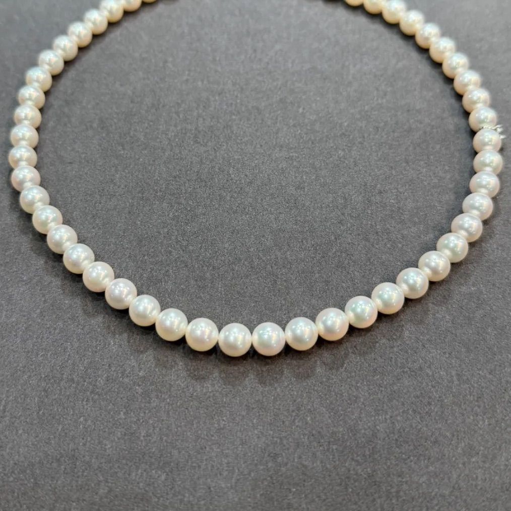 MIKIMOTO ミキモト SV/K18 パール7.4〜7.9㎜ ネックレス - メルカリ