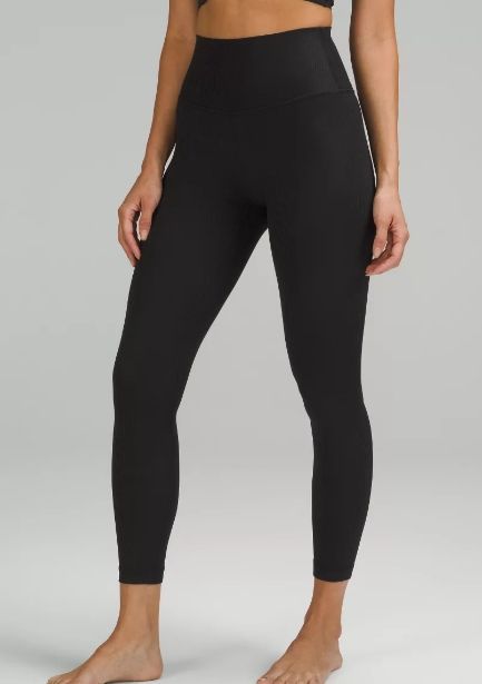 lululemon Wunder Under SmoothCover ハイライズタイツ 24インチ アジアフィット LW5FETA-Black-XS