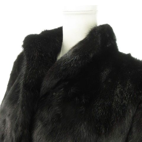 希少】パールミンク 女優襟 毛皮 ファーコート 肉厚 ミンク 白