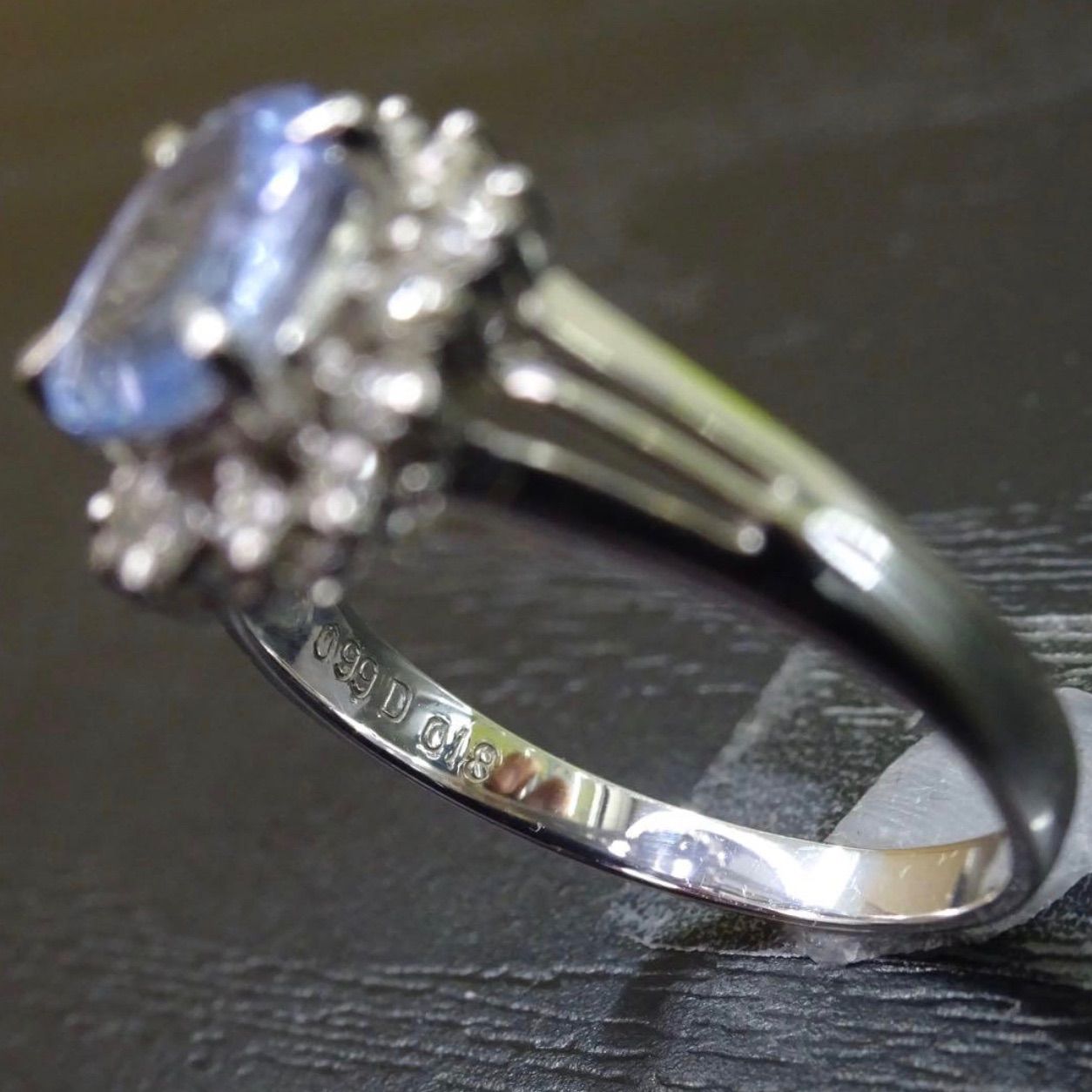 プラチナ pt850 ジュエリーマキ 天然サファイア0.99ct 天然 プラチナ pt850 ジュエリーマキ 天然サファイア0.99ct 天然