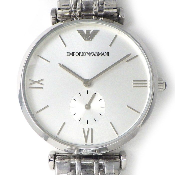 エンポリオアルマーニ EMPORIO ARMANI 腕時計 AR-1819 ホワイト文字盤 SS クオーツアナログ